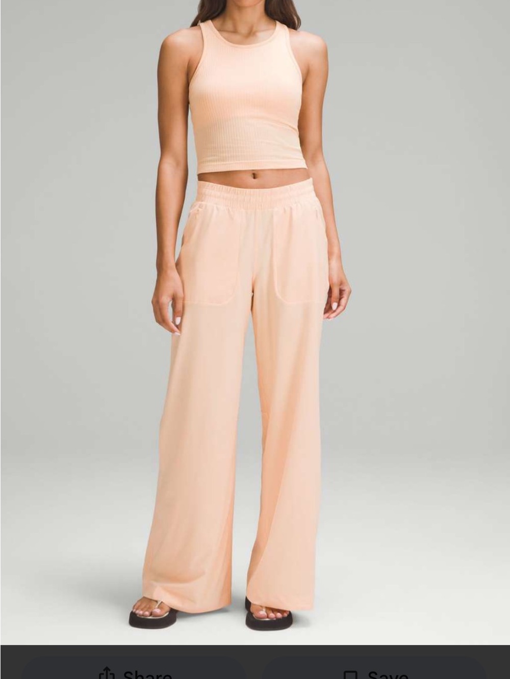 Lululemon Women's Wide-Leg Drawstring Pants in Peach